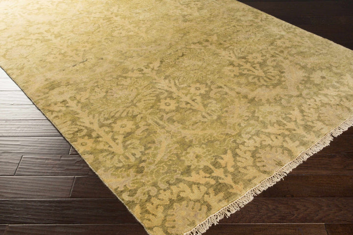 Elsinore Traditional Style Olive And Camel Hand Knotted Area Rug - The Rug Decor