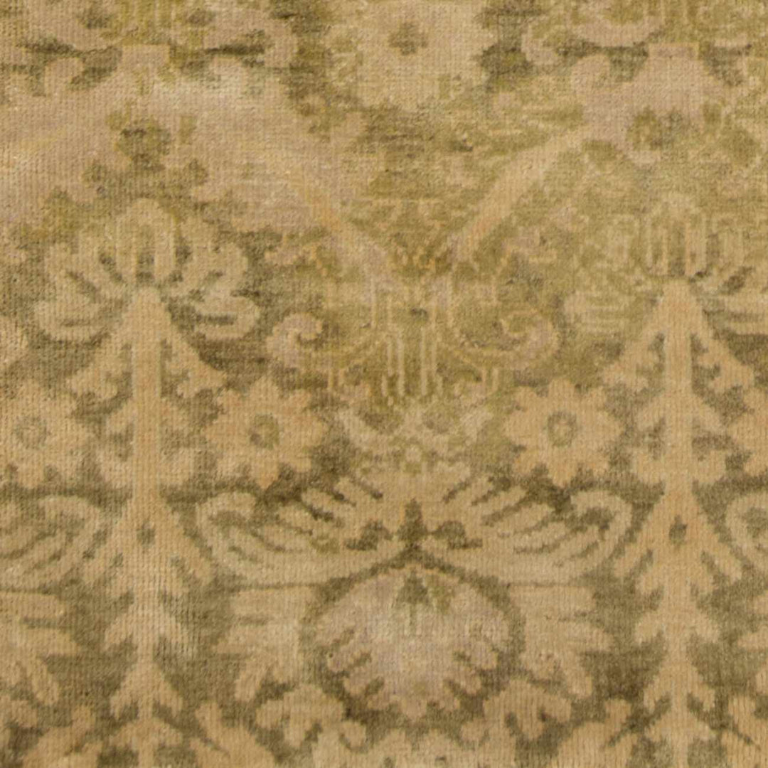Elsinore Traditional Style Olive And Camel Hand Knotted Area Rug - The Rug Decor