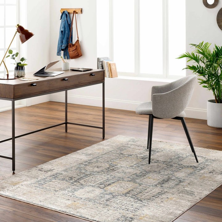 Elsu Traditional Style Brown And Gray Area Rug - The Rug Decor