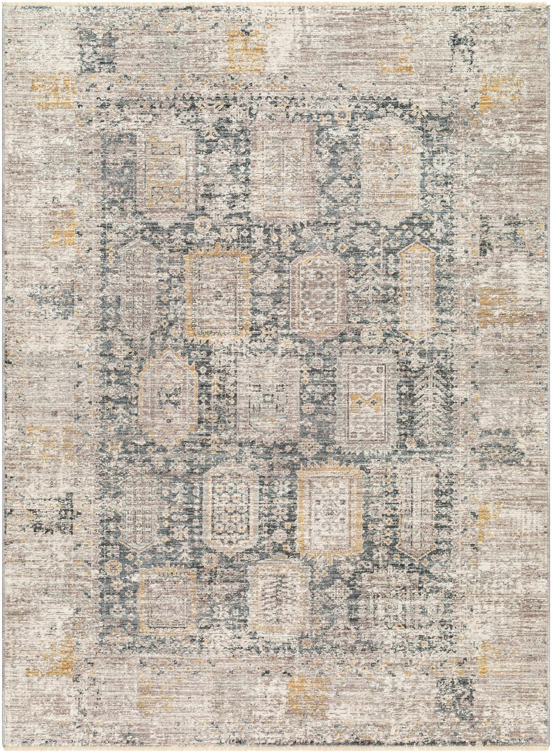 Elsu Traditional Style Brown And Gray Area Rug - The Rug Decor