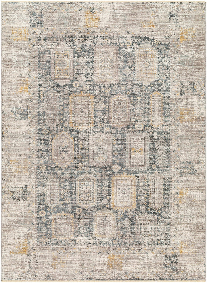 Elsu Traditional Style Brown And Gray Area Rug - The Rug Decor