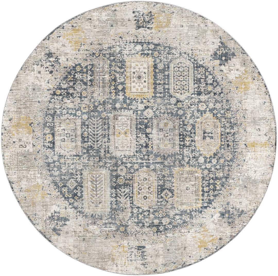 Elsu Traditional Style Brown And Gray Area Rug - The Rug Decor