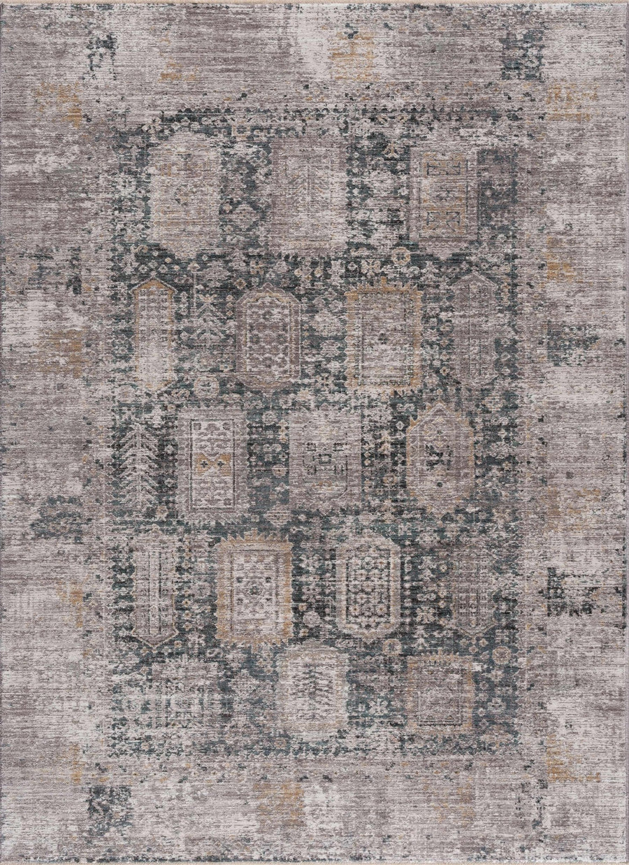 Elsu Traditional Style Brown And Gray Area Rug - The Rug Decor