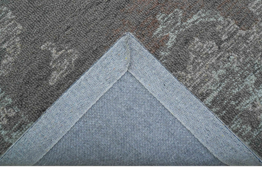 Elvin Custom Made Traditional Oushak Gray Hand Tufted wool rug - The Rug Decor