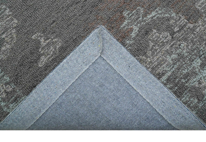 Elvin Custom Made Traditional Oushak Gray Hand Tufted wool rug - The Rug Decor