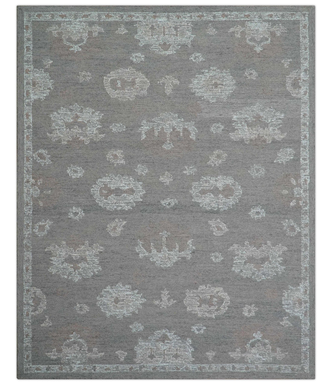 Elvin Custom Made Traditional Oushak Gray Hand Tufted wool rug - The Rug Decor