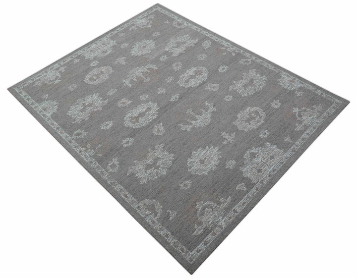 Elvin Custom Made Traditional Oushak Gray Hand Tufted wool rug - The Rug Decor