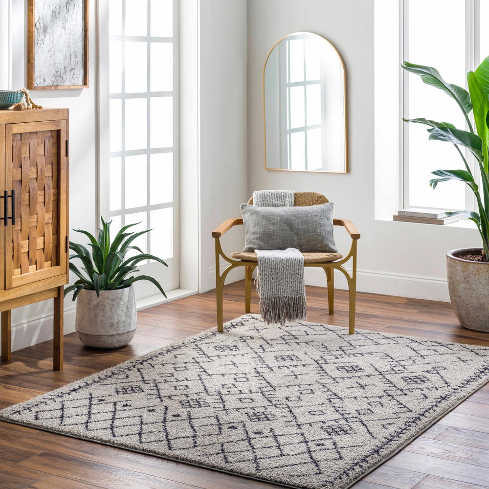 Elyes Bohemian Style Gray Washable Area Rug - The Rug Decor