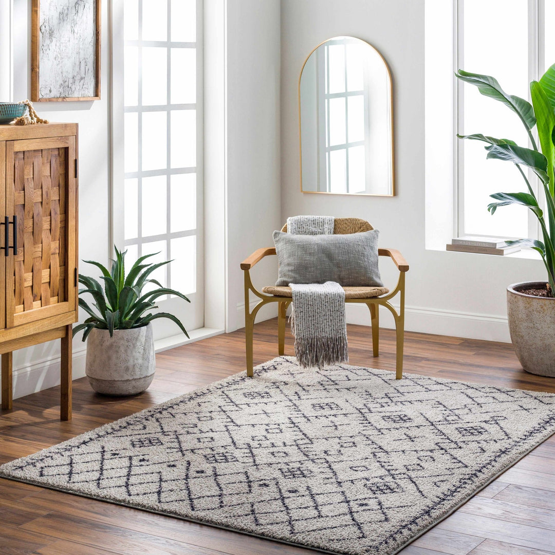 Elyes Bohemian Style Gray Washable Area Rug - The Rug Decor