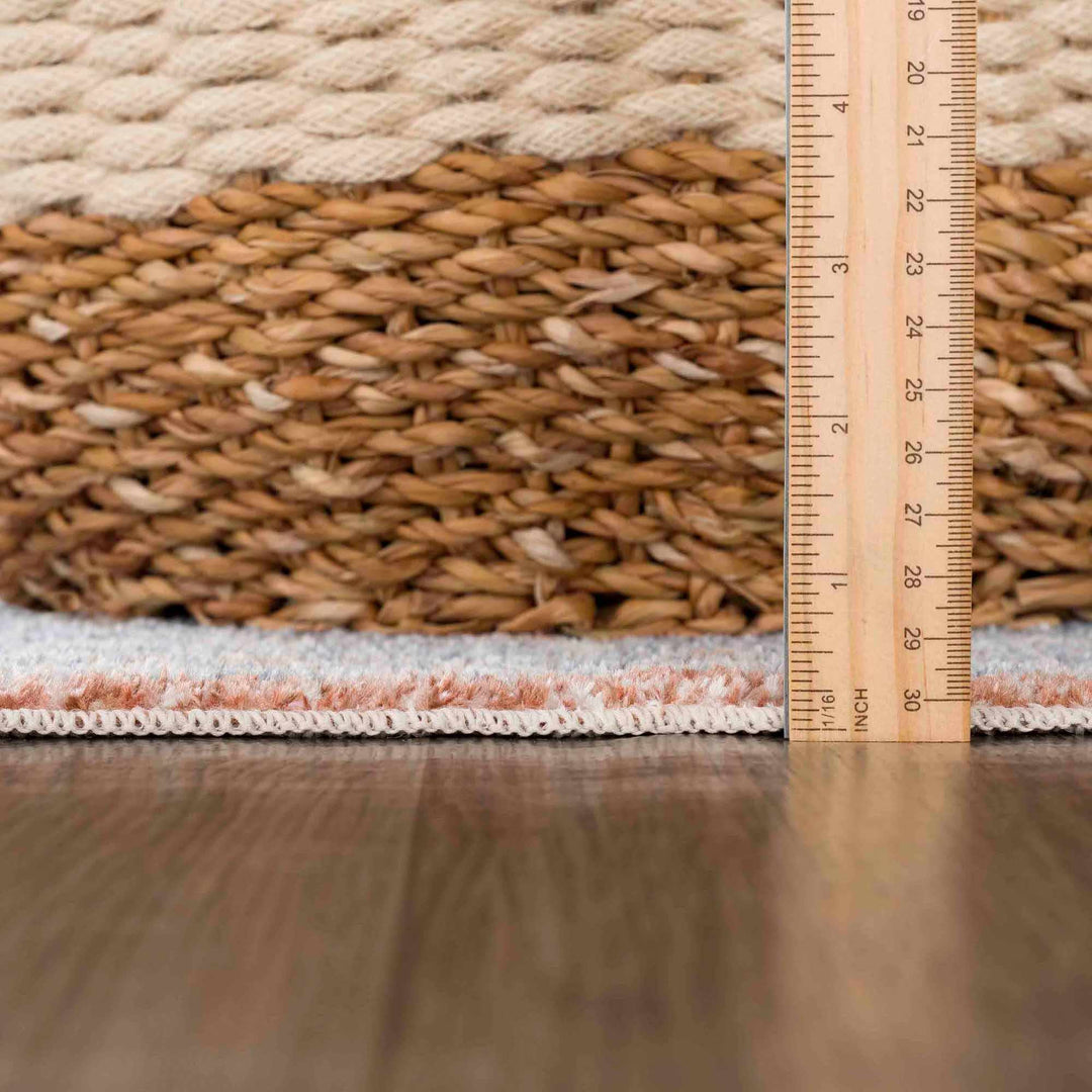 Ember Oriental Design Rust And Gray Washable Rug - The Rug Decor