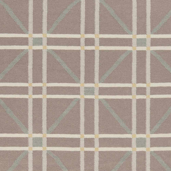 Emden Modern Geometric Design Taupe And Ivory Hand Woven Wool Rug - The Rug Decor