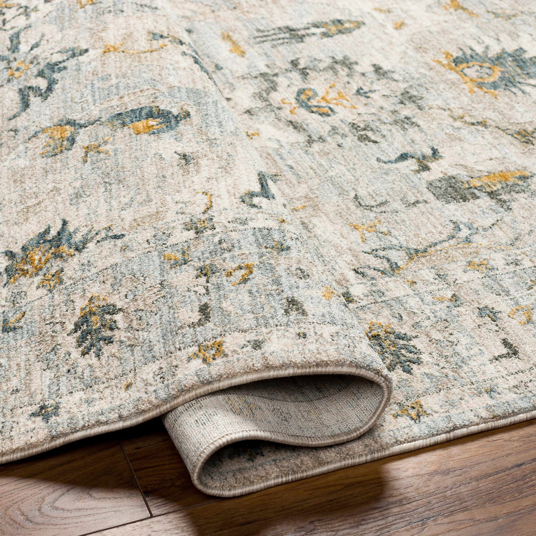 Emile Traditional Style Beige And Teal Rug - The Rug Decor