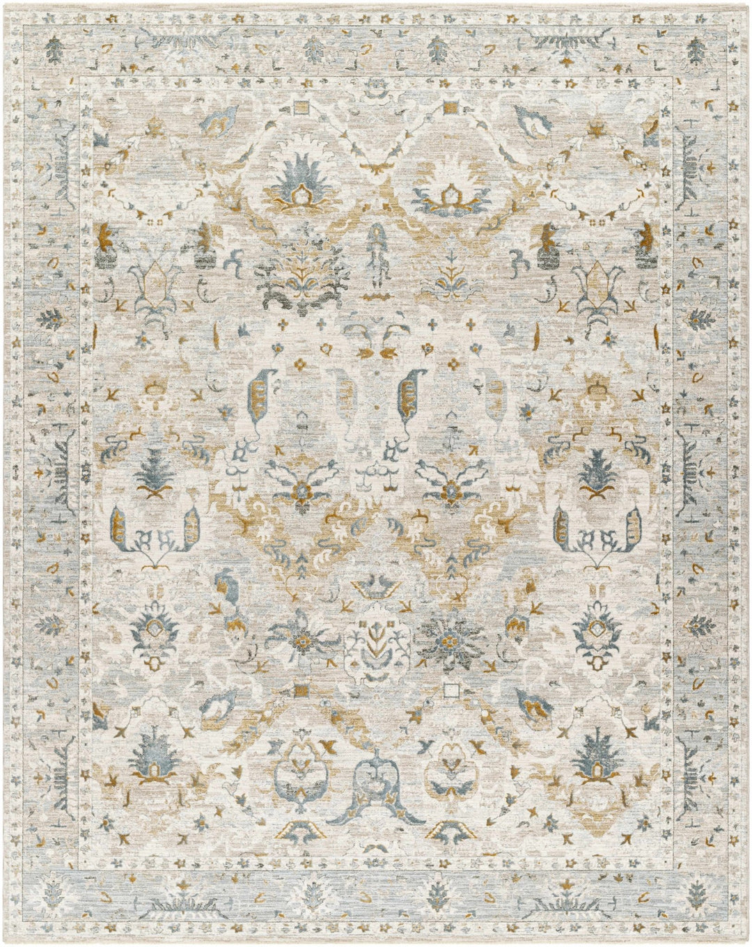 Emile Traditional Style Beige And Teal Rug - The Rug Decor