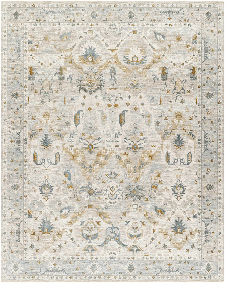 Emile Traditional Style Beige And Teal Rug - The Rug Decor