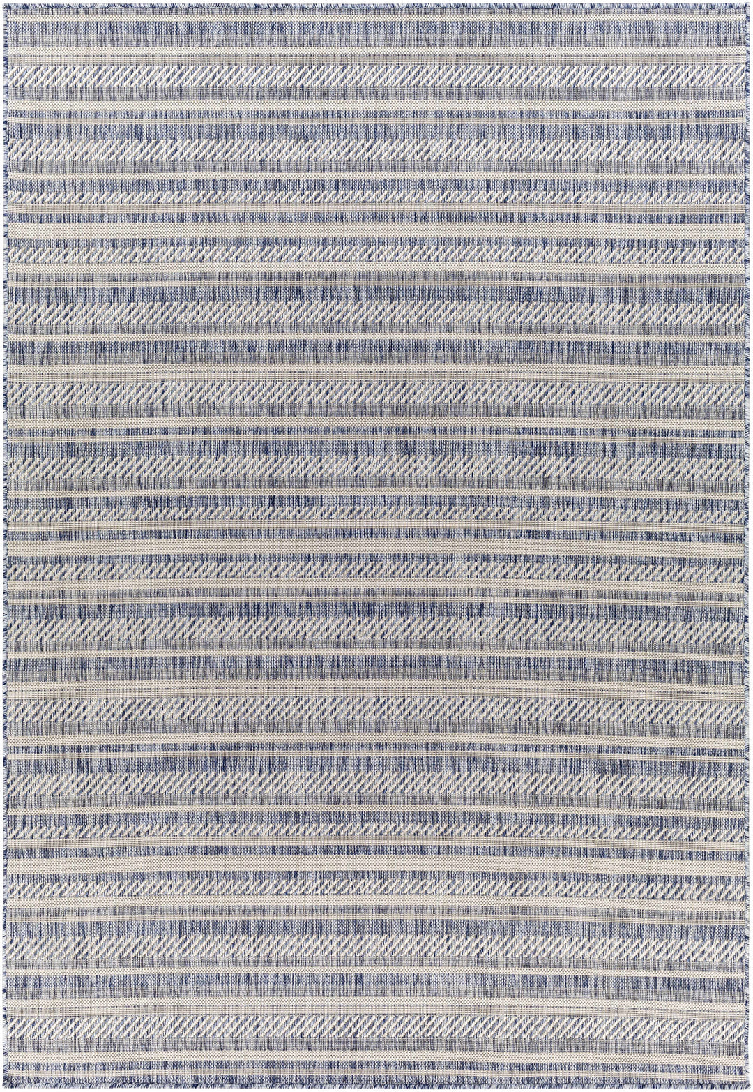 Emirgazi Modern Stripe Pattern Blue Outdoor Rug