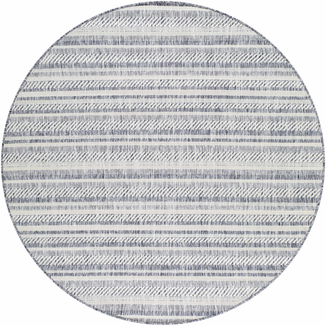 Emirgazi Modern Stripe Pattern Blue Outdoor Rug - The Rug Decor