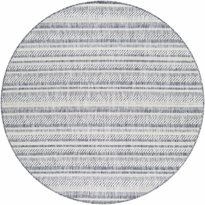 Emirgazi Modern Stripe Pattern Blue Outdoor Rug - The Rug Decor
