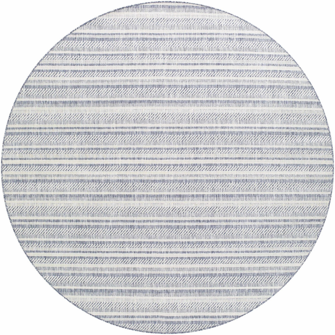 Emirgazi Modern Stripe Pattern Blue Outdoor Rug - The Rug Decor
