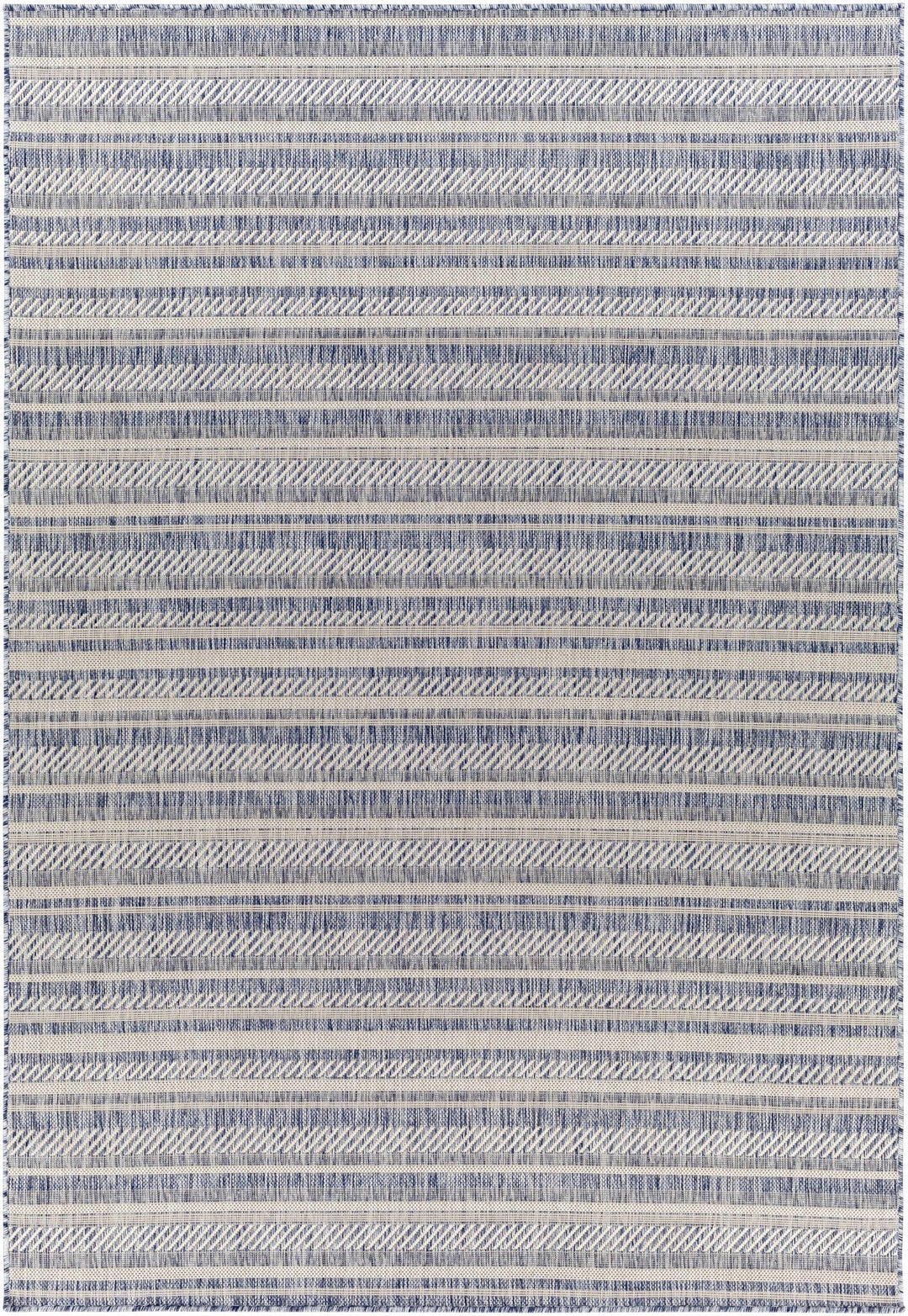 Emirgazi Modern Stripe Pattern Blue Outdoor Rug - The Rug Decor
