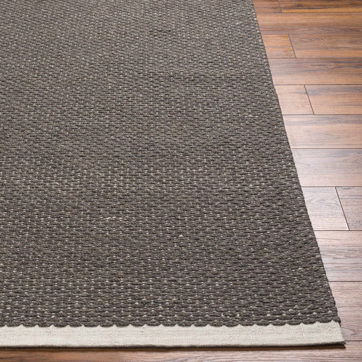 Emlen Nutmeg Style Gray And Charcoal Hand Woven Wool Rug - The Rug Decor