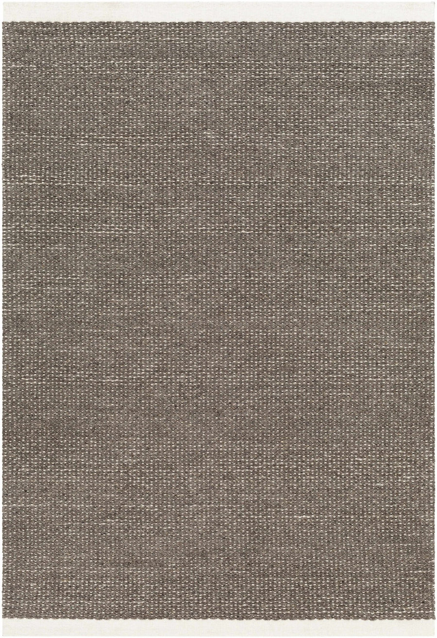 Emlen Nutmeg Style Gray And Charcoal Hand Woven Wool Rug - The Rug Decor