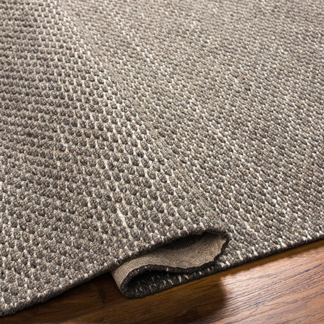 Emlen Nutmeg Style Gray And Charcoal Hand Woven Wool Rug - The Rug Decor