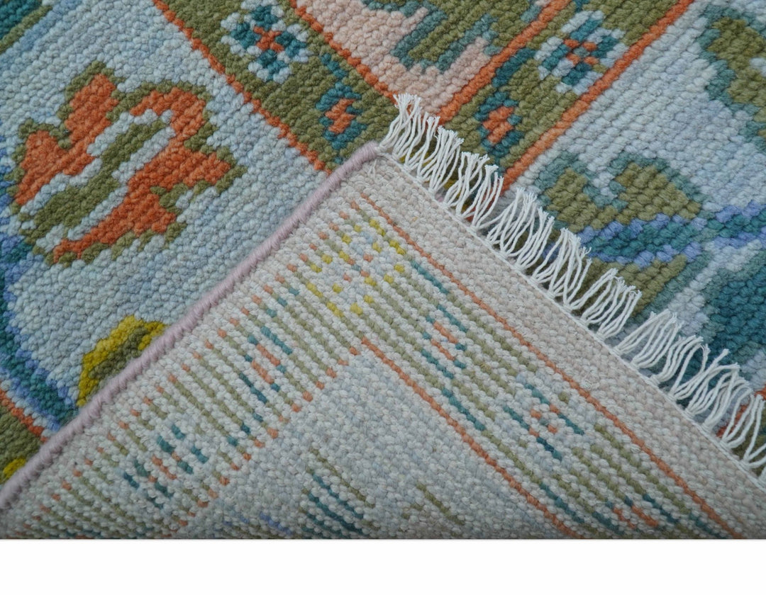 Emmy Custom Made Traditional Design Peach Hand Knotted Wool Rug - The Rug Decor