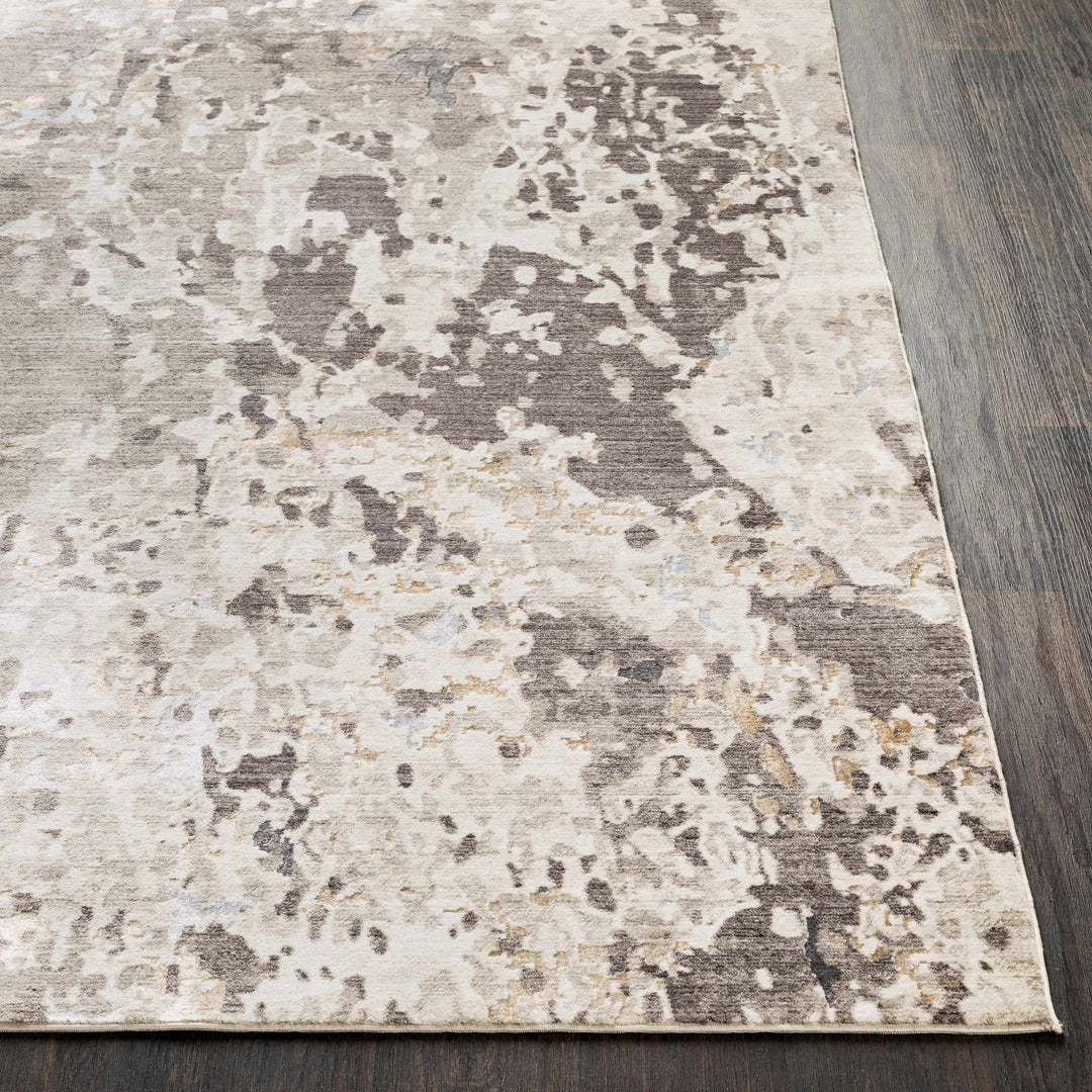Encinal Modern Abstract Design Ivory And Taupe Area Rug