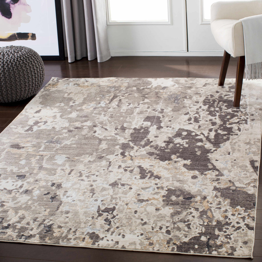 Encinal Modern Abstract Design Ivory And Taupe Area Rug