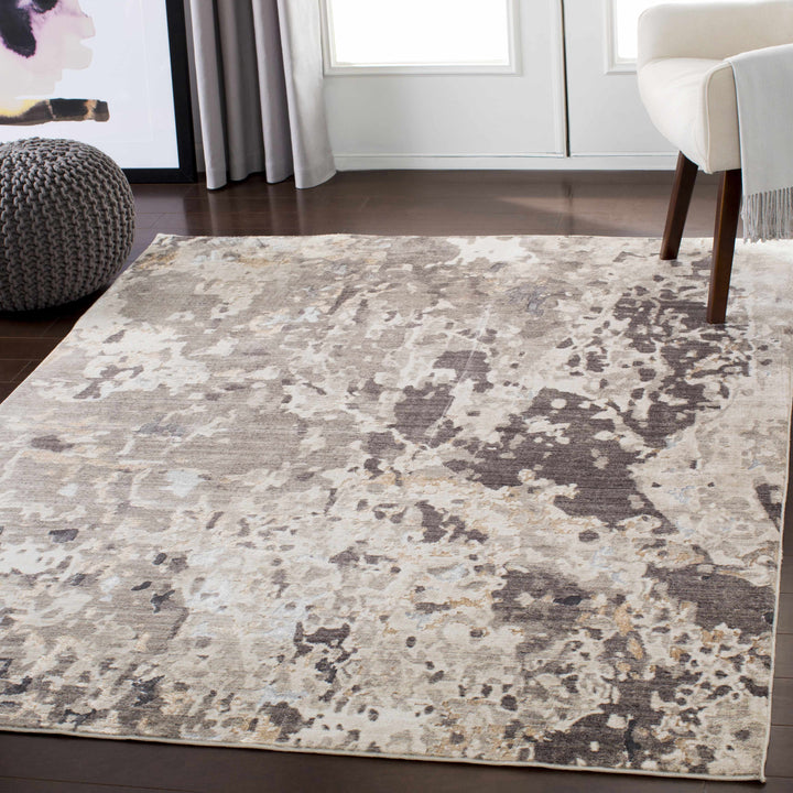 Encinal Modern Abstract Design Ivory And Taupe Area Rug