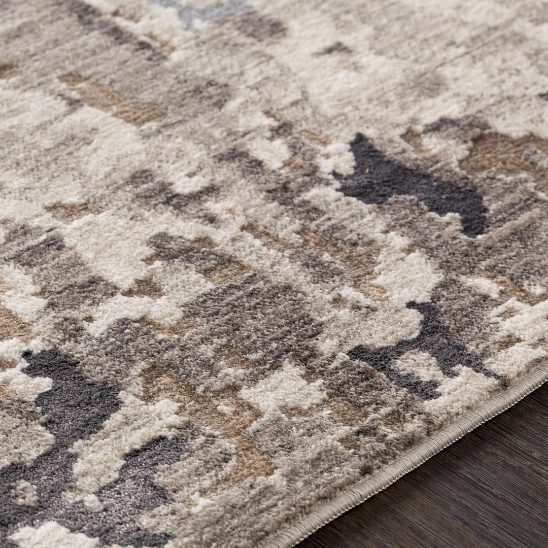 Encinal Modern Abstract Design Ivory And Taupe Area Rug
