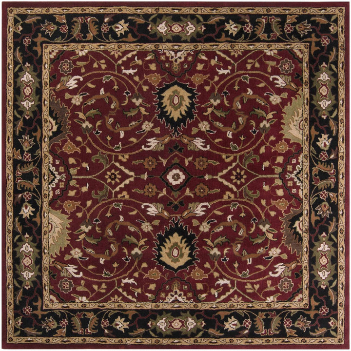 Encinitas Traditional Burgundy And Beige Hand Tufted Wool Area Rug - The Rug Decor