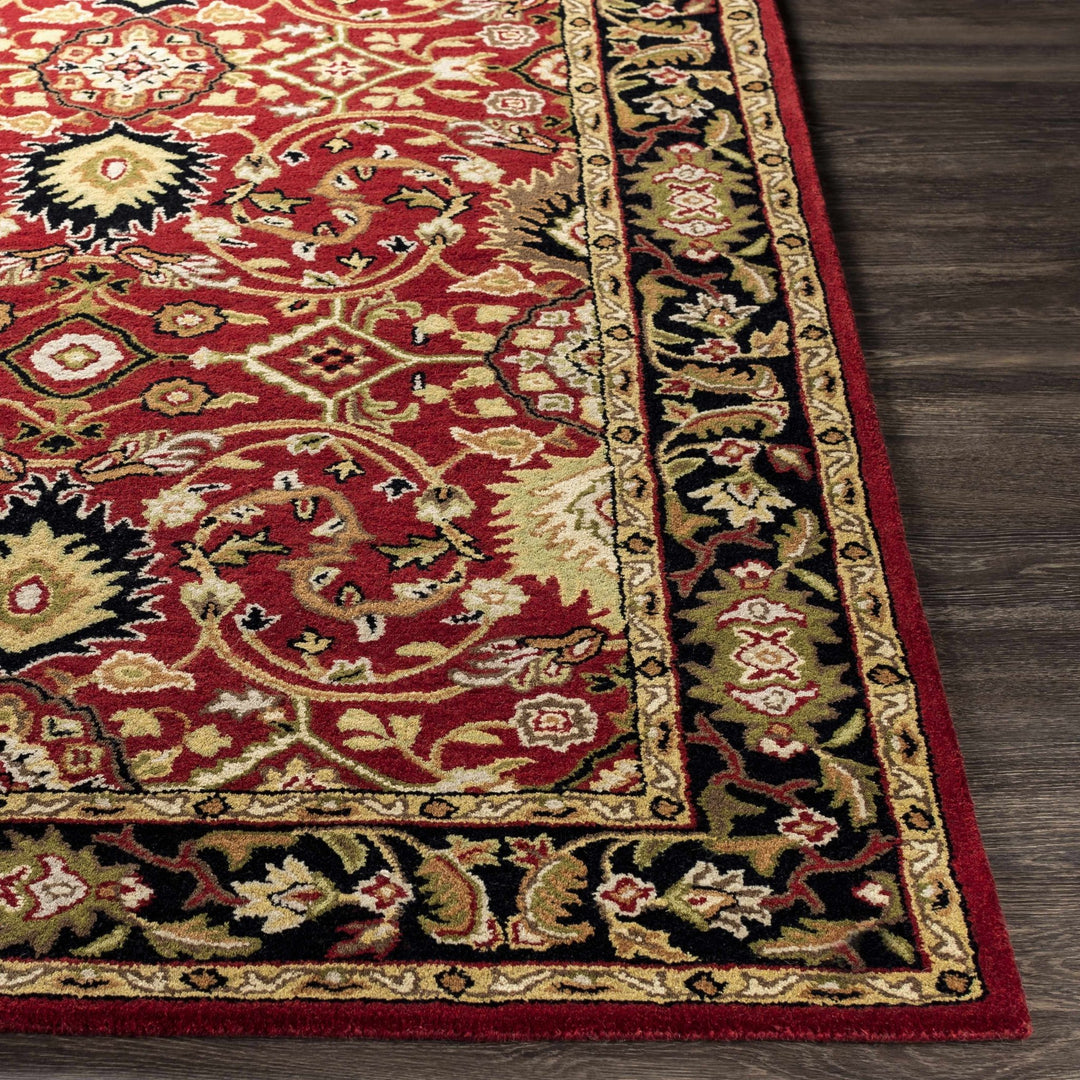 Encinitas Traditional Burgundy And Beige Hand Tufted Wool Area Rug - The Rug Decor