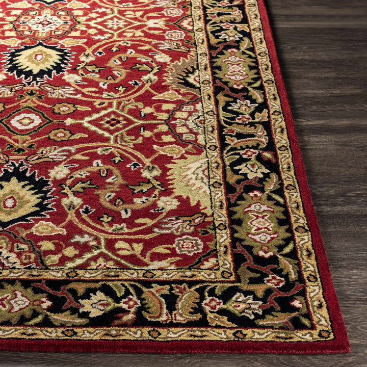 Encinitas Traditional Burgundy And Beige Hand Tufted Wool Area Rug - The Rug Decor
