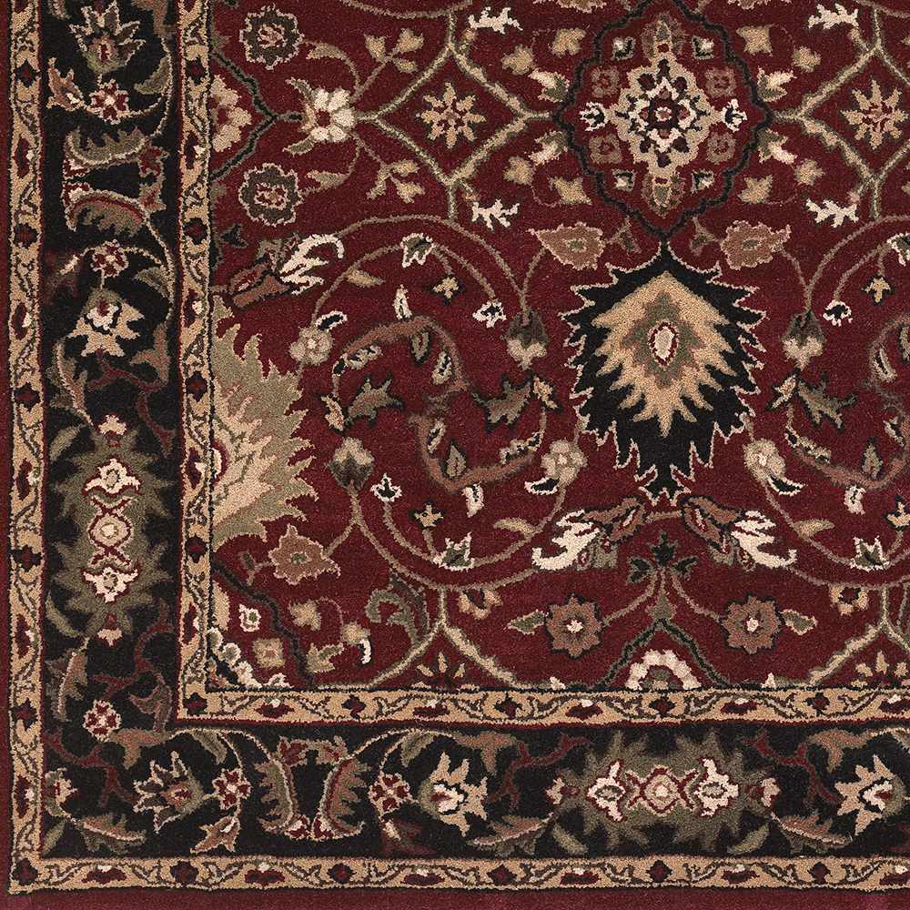 Encinitas Traditional Burgundy And Beige Hand Tufted Wool Area Rug - The Rug Decor