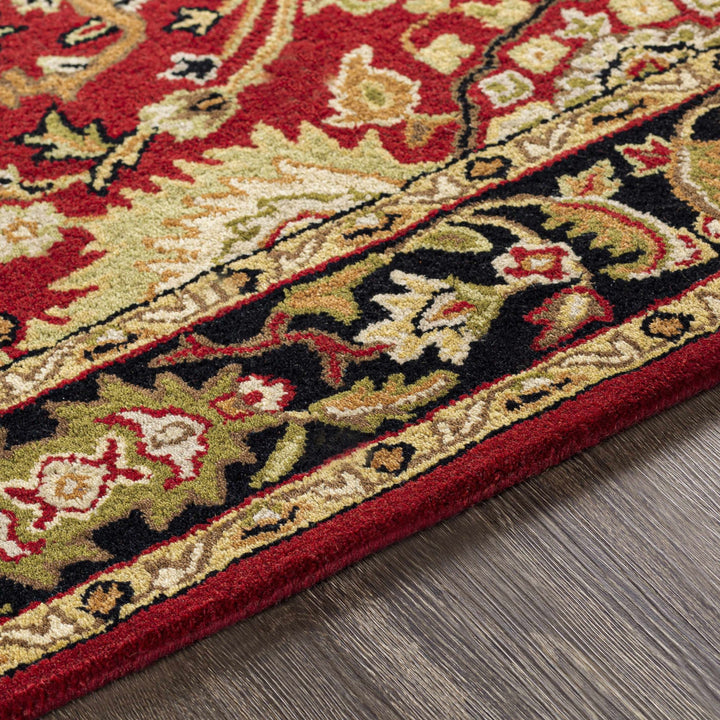 Encinitas Traditional Burgundy And Beige Hand Tufted Wool Area Rug - The Rug Decor