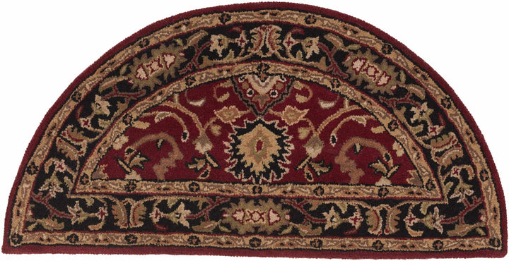 Encinitas Traditional Burgundy And Beige Hand Tufted Wool Area Rug - The Rug Decor