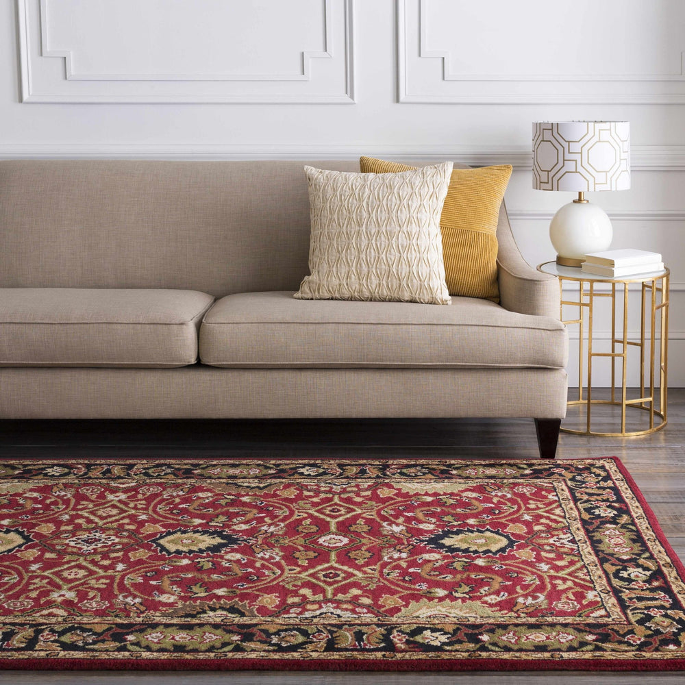 Encinitas Traditional Burgundy And Beige Hand Tufted Wool Area Rug - The Rug Decor