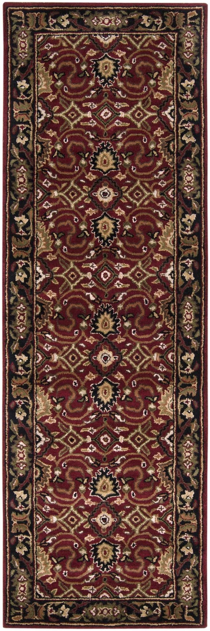 Encinitas Traditional Burgundy And Beige Hand Tufted Wool Area Rug - The Rug Decor