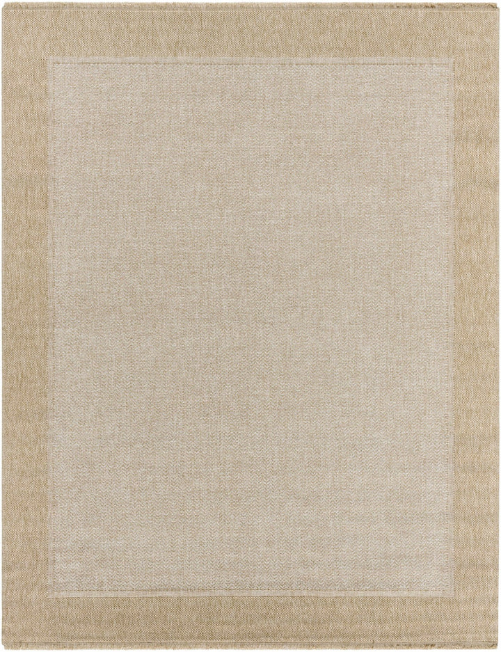 Endre Chevron Pattern Beige And Ivory Machine Woven Indoor & Outdoor Rug - The Rug Decor