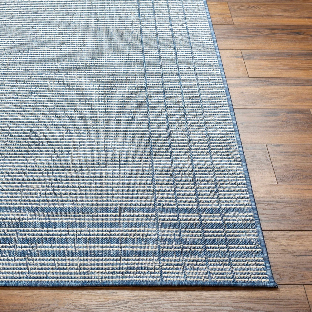 Eneco Contemporary Geometrical Blue Area Rug - The Rug Decor