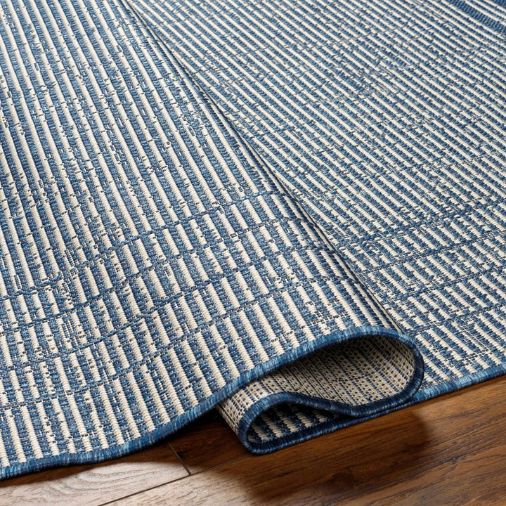 Eneco Contemporary Geometrical Blue Area Rug - The Rug Decor