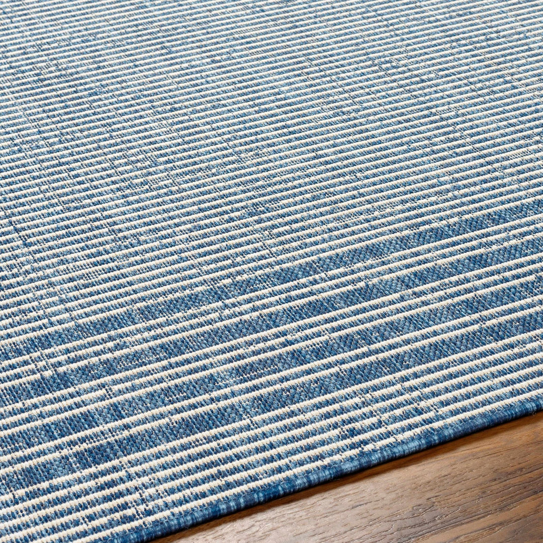 Eneco Contemporary Geometrical Blue Area Rug - The Rug Decor