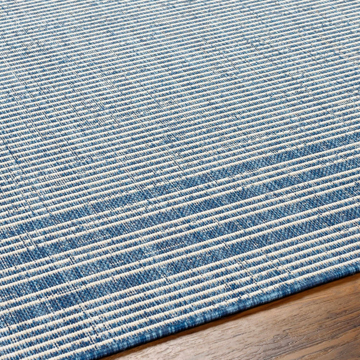 Eneco Contemporary Geometrical Blue Area Rug - The Rug Decor
