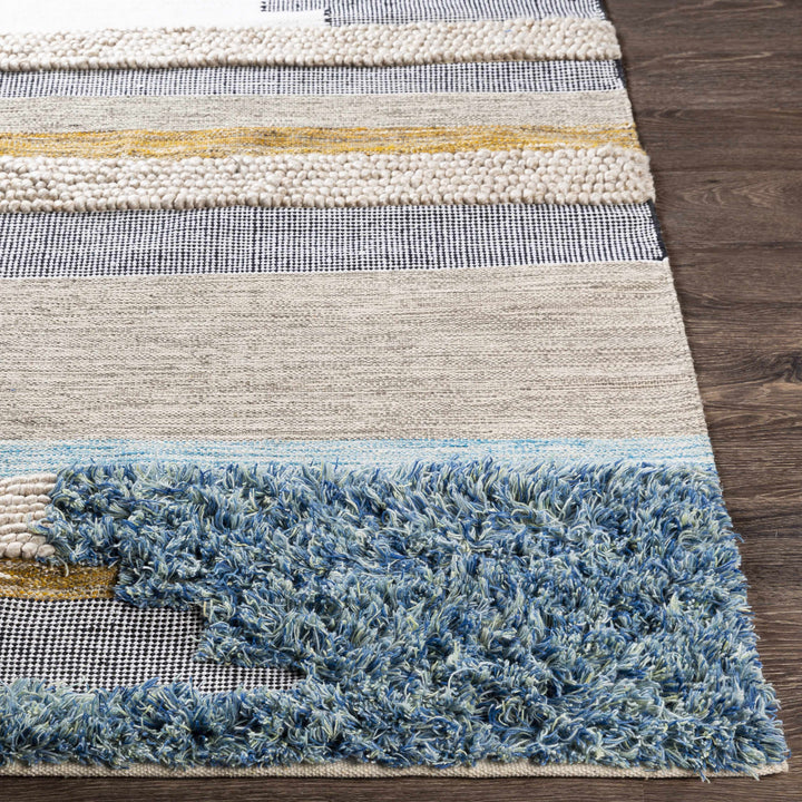 Ephraim Modern Style Beige And Blue Hand Woven Area Rug