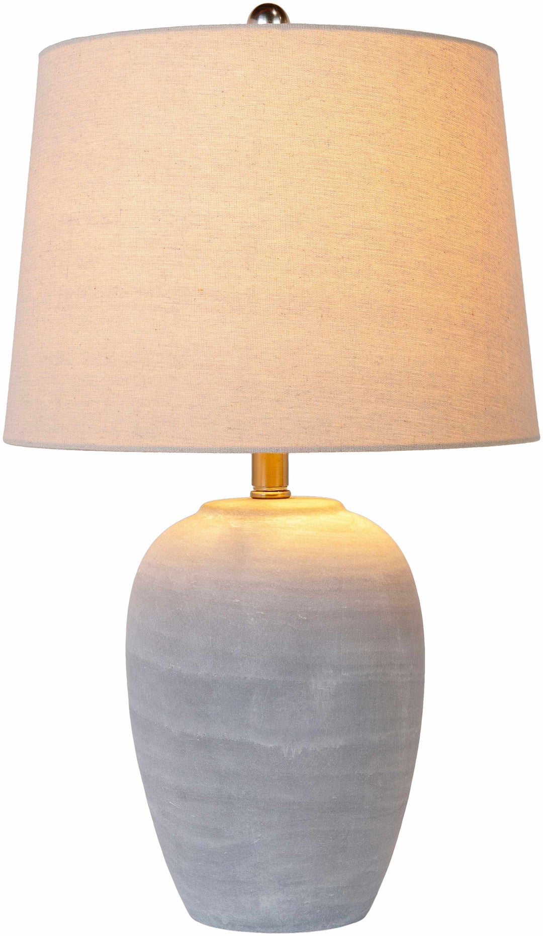 Khoi Gray Ceramic Table Lamp | Contemporary Accent Lighting