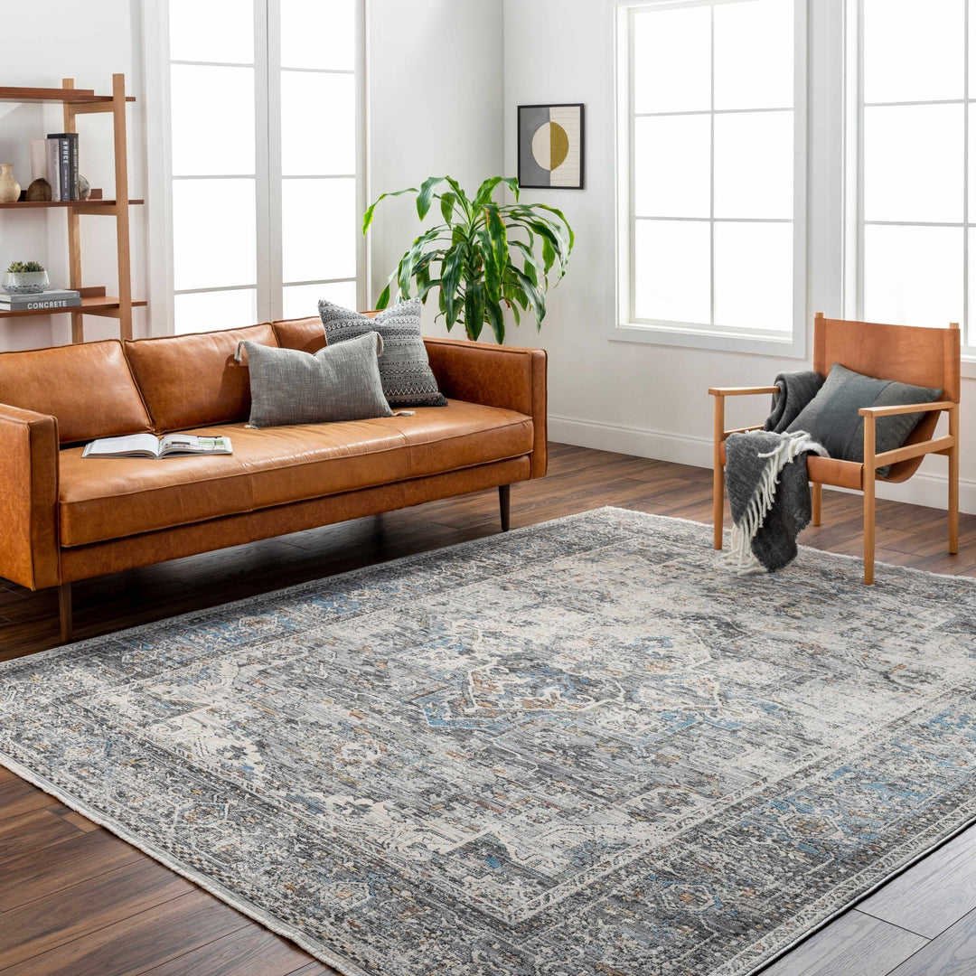 Erela Traditional Distress Beige And Gray Rug - The Rug Decor