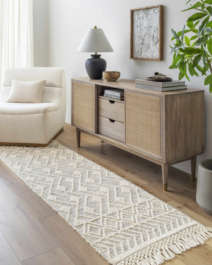 Erica Contemporary Beige And Gray Wool Rug - The Rug Decor