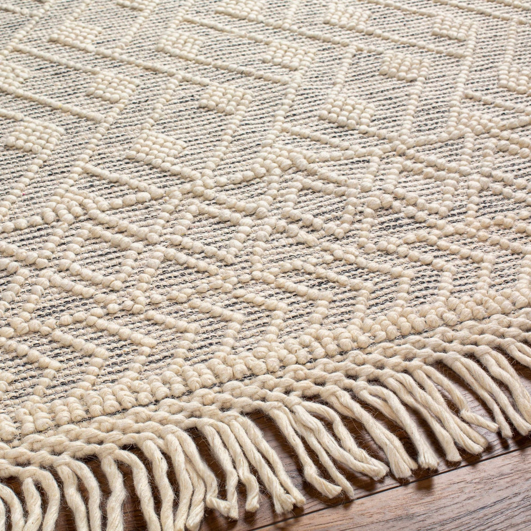 Erica Contemporary Beige And Gray Wool Rug - The Rug Decor