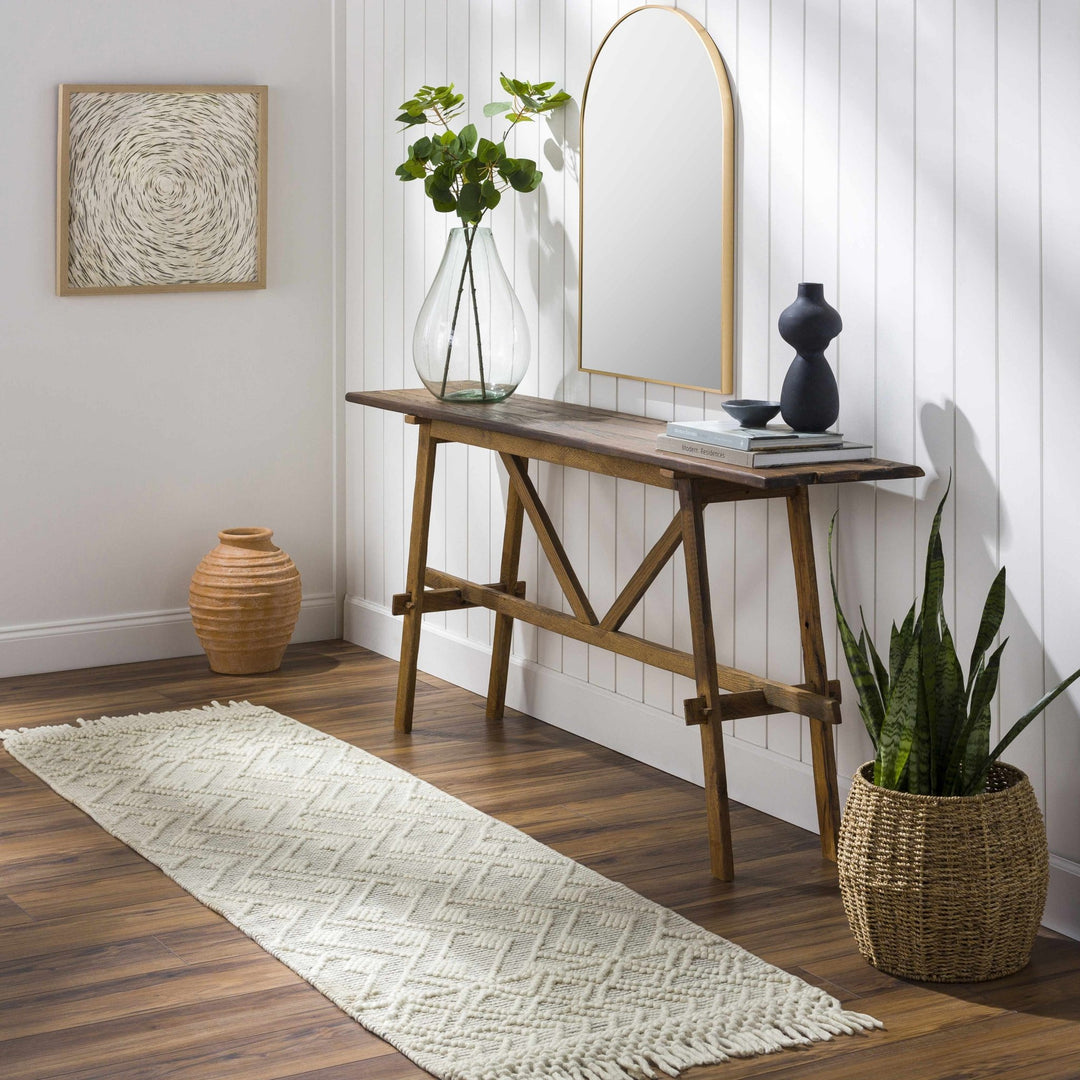 Erica Contemporary Beige And Gray Wool Rug - The Rug Decor